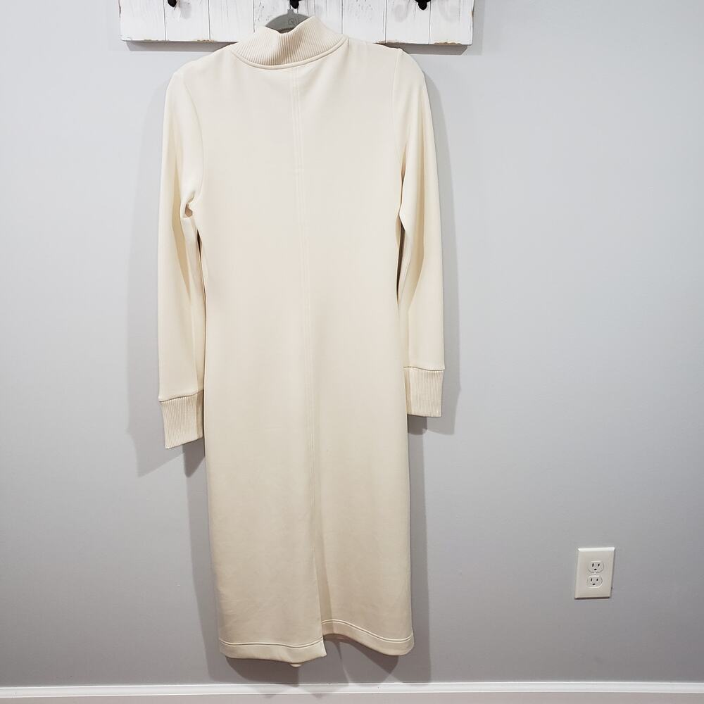 Varley Bree Half Zip Midi Dress Cream Sleeveless Pockets NWT Size M - Picture 2 of 5